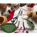 This image shows the items I use to make the elf hats. It includes faux fir, greenery jingle bells, and red Christmas berries.